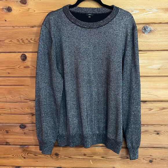JEFF Shimmer Crewneck Sweater In Black XXL - Picture 1 of 5